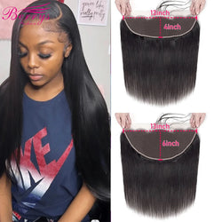 Berrys Fashion Invisible 13x6 HD Lace Frontal 13x4 Transparent Lace Front Brazilian Straight 4x4 Lace Closure With Small Knots